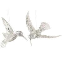 clear and silver hummingbird