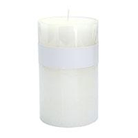 White Vanilla Scented Pillar Candle, Med