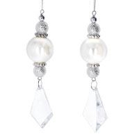 Pearl drop with crystal